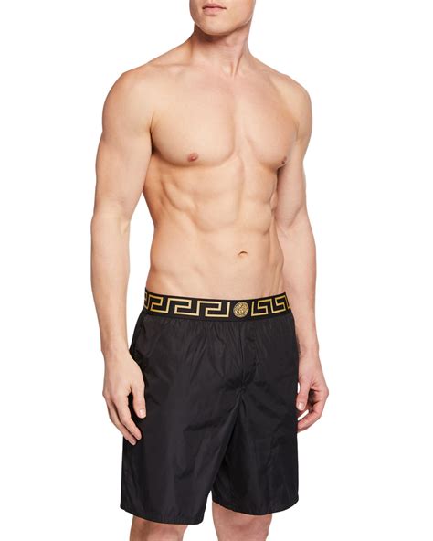 versace men's greek key swim trunks|Versace Swim trunks and swim shorts for Men .